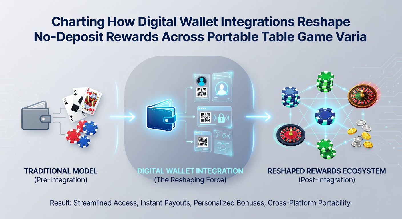 Mobile table game variants with digital wallet no-deposit rewards