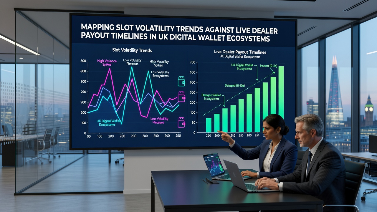 Infographic illustrating how volatility ranges correspond to average payout speeds for live dealer games funded through UK digital wallets