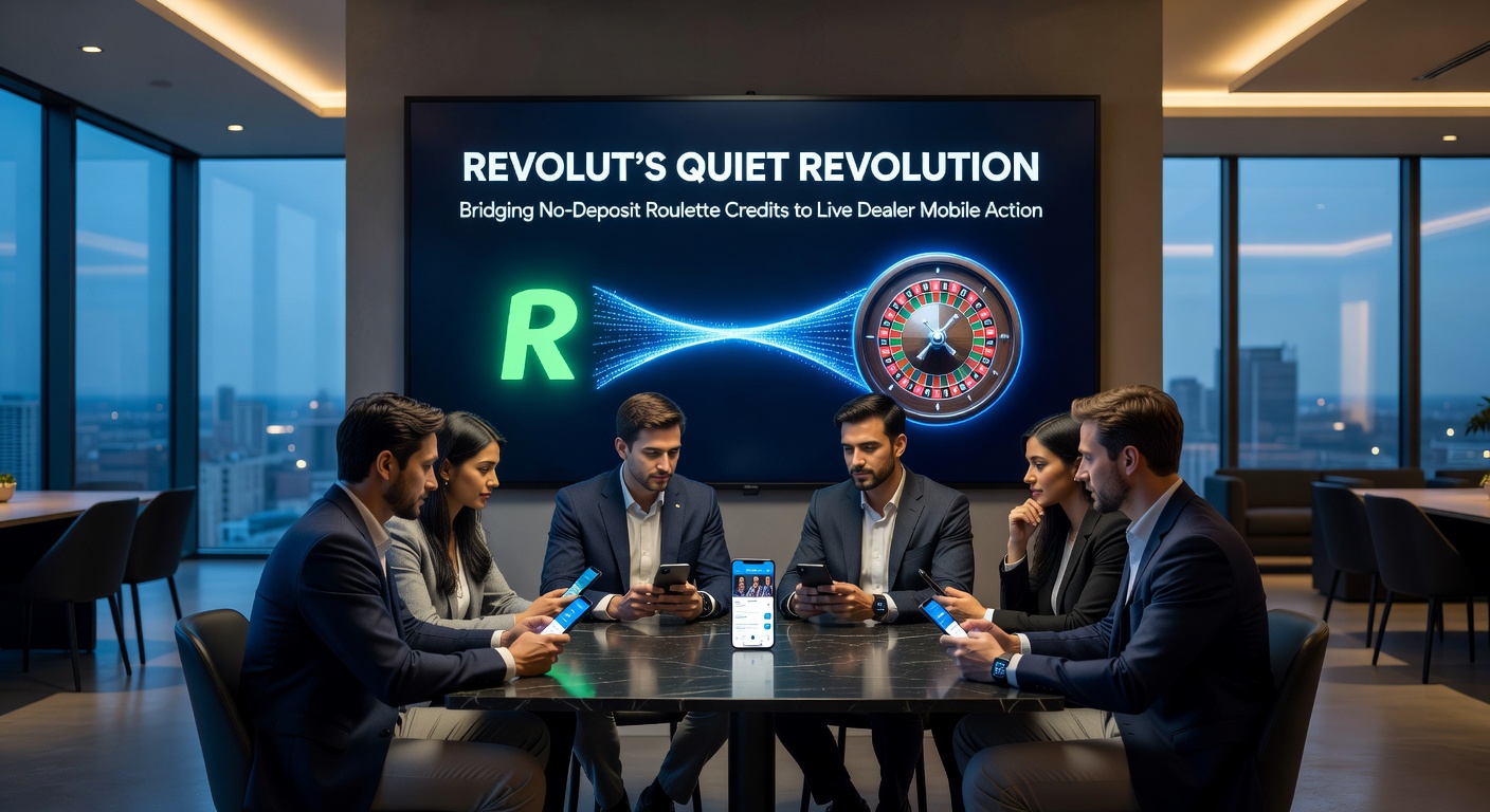 Live dealer roulette table on mobile device with Revolut deposit confirmation overlay